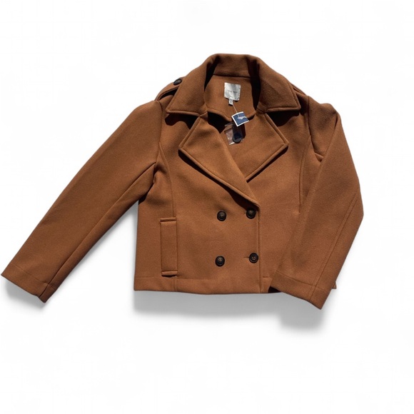 NWT Love Tree Peacoat - Tan, Size S - Picture 1 of 5